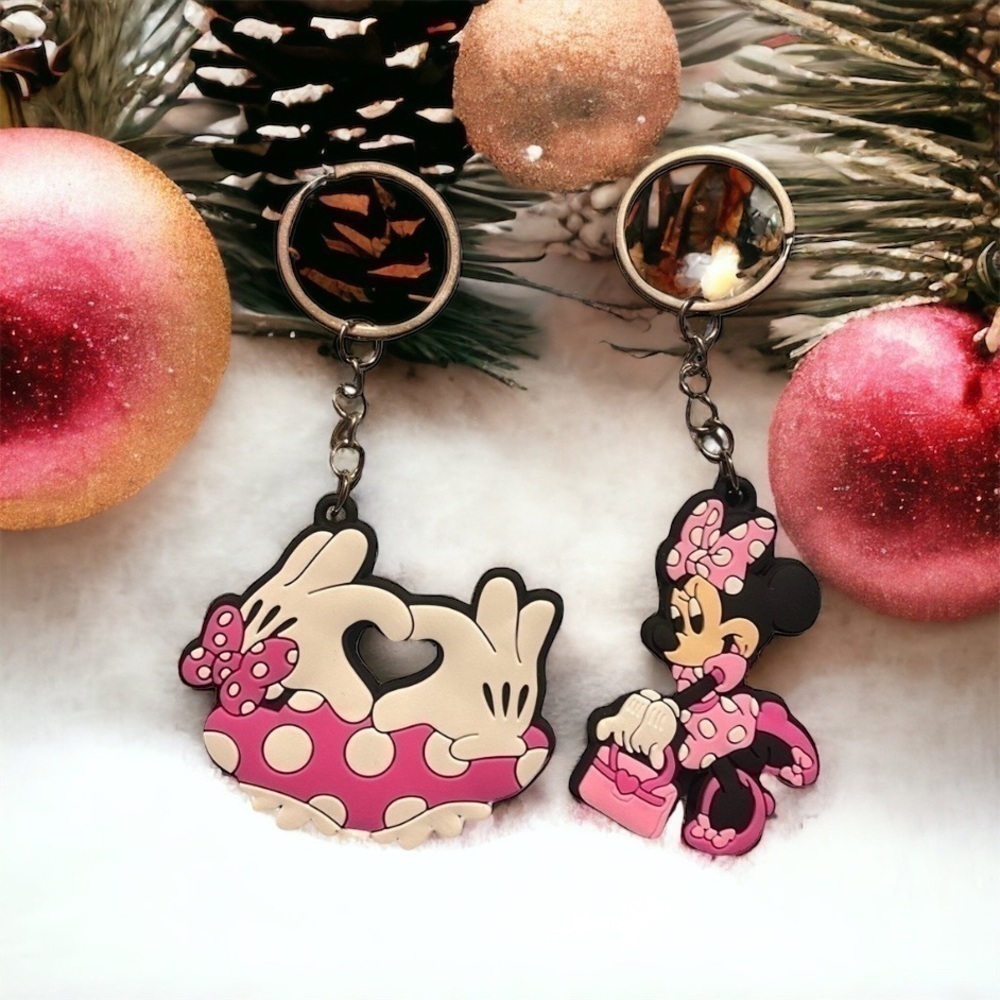 DISNEY’S Minnie Mouse keychain & sticker bundle , could hang them on the tree